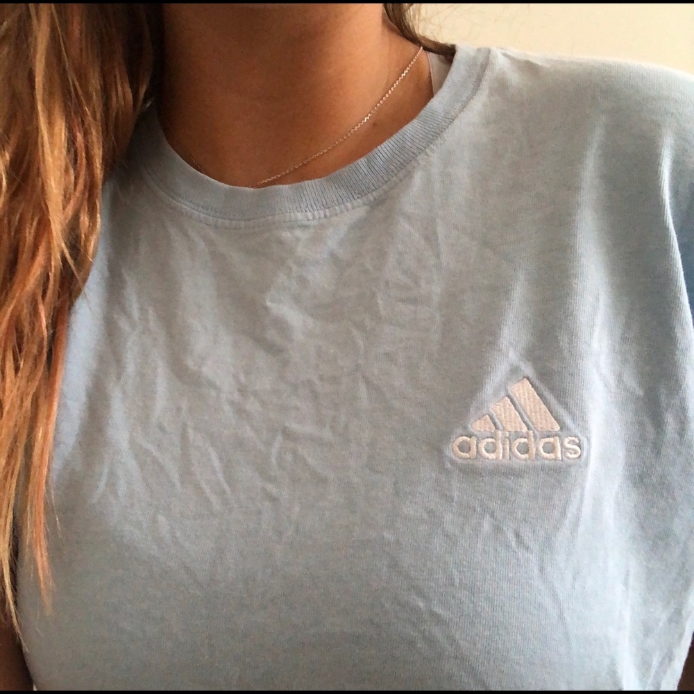 Baby Blue adidas T Youth Large